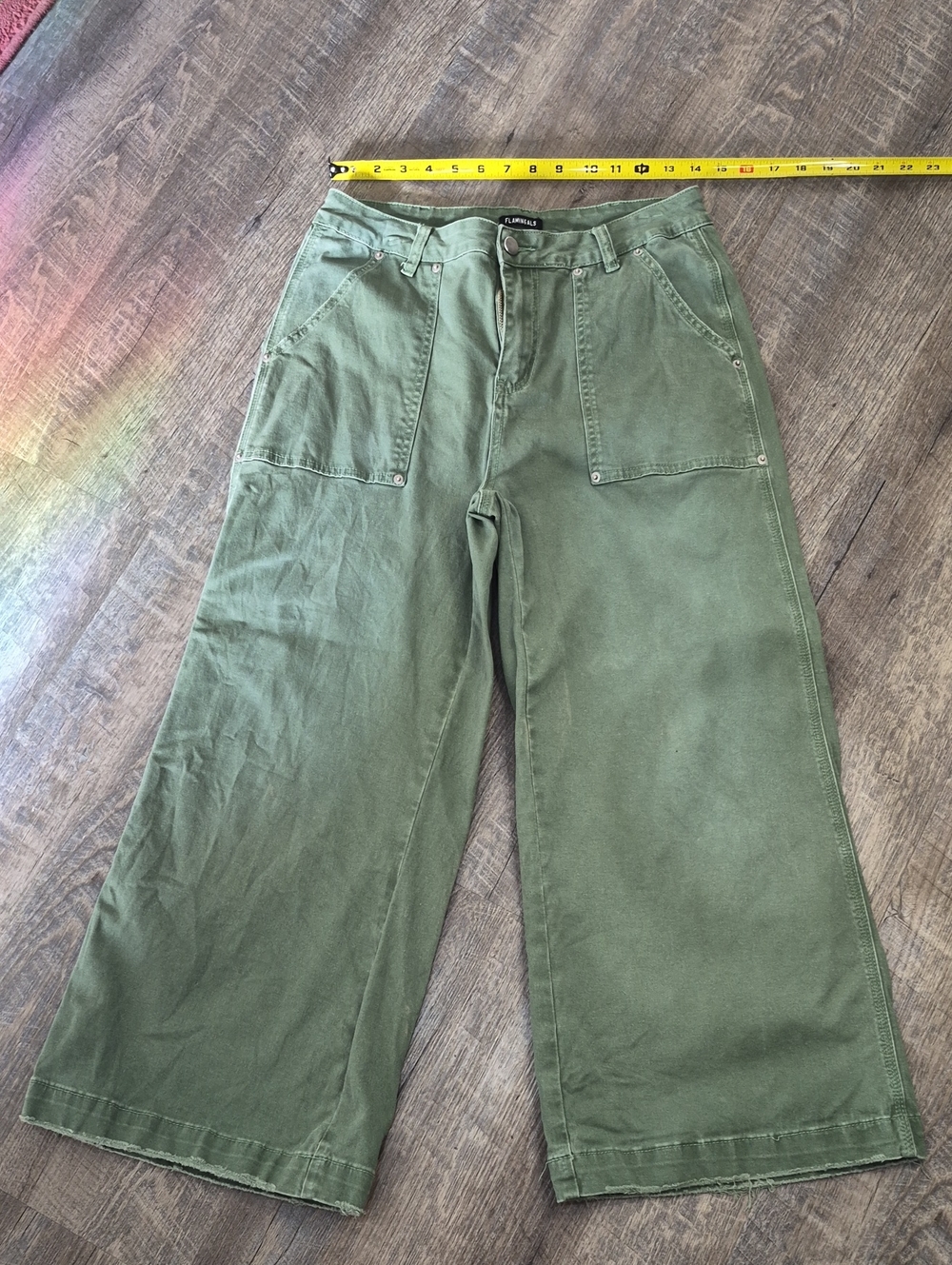 Flamingals Wide-Leg Ankle Crop Pants